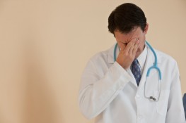This Doctor looks upset because he has been Sued.